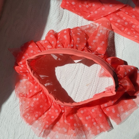 Girls 2 piece bathing suit Coral polka-dot - Picture 5 of 5